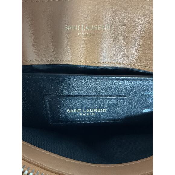 Saint Laurent 'Loulou' Tan Suede Small Chain Bag - Picture 5 of 12